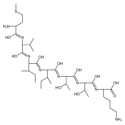 (2S)-6-amino-2-[[(2S,3R)-2-[[(2S,3R)-2-[[(2S,3S)-2-[[(2S,3S)-2-[[(2S)-2-[[(2S)-2-amino-4-methylsulfanylbutanoyl]amino]-3-methylbutanoyl]amino]-3-methylpentanoyl]amino]-3-methylpentanoyl]amino]-3-hydroxybutanoyl]amino]-3-hydroxybutanoyl]amino]hexanoic acid结构式