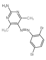 2-Pyrimidinamine,5-[2-(2,5-dibromophenyl)diazenyl]-4,6-dimethyl-结构式