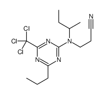 3-[butan-2-yl-[4-propyl-6-(trichloromethyl)-1,3,5-triazin-2-yl]amino]propanenitrile Structure