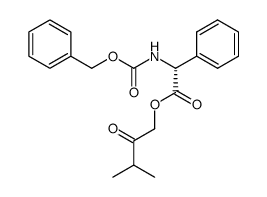 (-)-(R)-(phenyl)(phenylmethoxycarbonylamino)acetic acid 3-methyl-2-oxo-butyl ester结构式