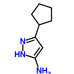 3-Cyclopentyl-1H-pyrazol-5-amine structure