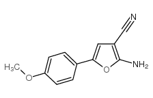 2-氨基-5-(4-甲氧基苯基)呋喃-3-甲腈结构式