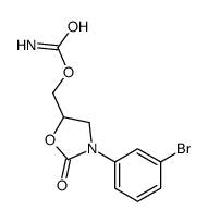 3-(m-Bromophenyl)-2-oxo-5-oxazolidinylmethyl=carbamate Structure