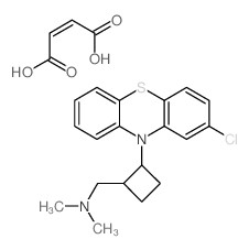 but-2-enedioic acid; 1-[2-(2-chlorophenothiazin-10-yl)cyclobutyl]-N,N-dimethyl-methanamine Structure