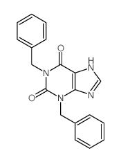 1H-Purine-2,6-dione,3,9-dihydro-1,3-bis(phenylmethyl)- Structure