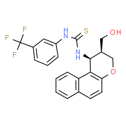 n-[2-(hydroxymethyl)-2,3-dihydro-1h-benzo[f]chromen-1-yl]-n'-[3-(trifluoromethyl)phenyl]thiourea Structure