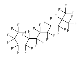 1,1,1,2,3,3,4,4,5,5,6,6,7,7,8,8,9,9,10,10,11,11,12,12-tetracosafluoro-12-iodo-2-(trifluoromethyl)dodecane结构式
