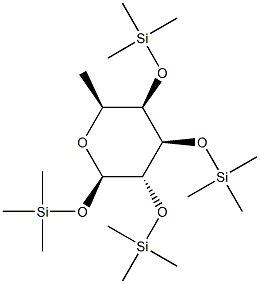 1-O,2-O,3-O,4-O-Tetrakis(trimethylsilyl)-6-deoxy-β-L-galactopyranose结构式