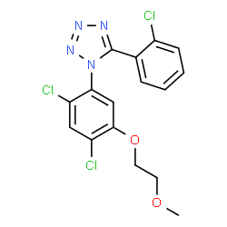 2-(2,4-DICHLORO-5-[5-(2-CHLOROPHENYL)-1H-1,2,3,4-TETRAAZOL-1-YL]PHENOXY)ETHYL METHYL ETHER结构式