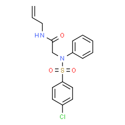 N-ALLYL-2-[4-CHLORO(PHENYLSULFONYL)ANILINO]ACETAMIDE structure