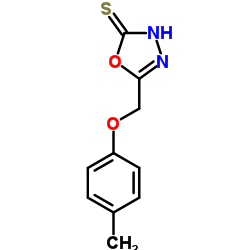 1,3,4-oxadiazole-2-thiol, 5-[(4-methylphenoxy)methyl]-结构式