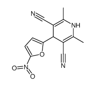 2,6-dimethyl-4-(5-nitrofuran-2-yl)-1,4-dihydropyridine-3,5-dicarbonitrile结构式