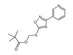 (3-pyridin-3-yl-1,2,4-oxadiazol-5-yl)sulfanylmethyl 2,2-dimethylpropanoate结构式