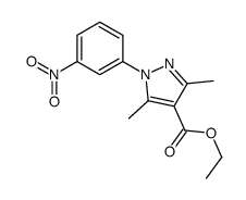 ethyl 3,5-dimethyl-1-(3-nitrophenyl)pyrazole-4-carboxylate Structure