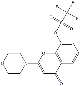 Trifluoro-methanesulfonic acid 2-morpholin-4-yl-4-oxo-4H-chromen-8-yl ester结构式