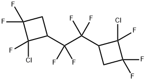 1,1'-(1,1,2,2-Tetrafluoro-1,2-ethanediyl)bis(2-chloro-2,3,3-trifluorocyclobutane) structure