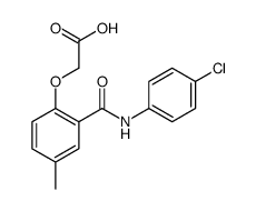 2-[2-[(4-chlorophenyl)carbamoyl]-4-methylphenoxy]acetic acid Structure