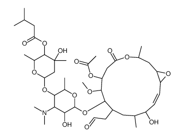 [6-[6-[[(14E)-7-acetyloxy-13-hydroxy-8-methoxy-3,12-dimethyl-5-oxo-10-(2-oxoethyl)-4,17-dioxabicyclo[14.1.0]heptadec-14-en-9-yl]oxy]-4-(dimethylamino)-5-hydroxy-2-methyloxan-3-yl]oxy-4-hydroxy-2,4-dimethyloxan-3-yl] 3-methylbutanoate结构式