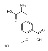 5-(2-amino-2-carboxyethyl)-2-methoxybenzoic acid,hydrochloride结构式