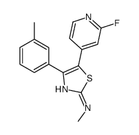 5-(2-fluoropyridin-4-yl)-N-methyl-4-(3-methylphenyl)-1,3-thiazol-2-amine Structure