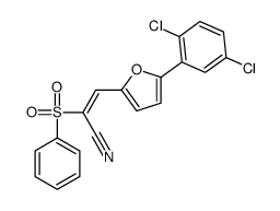 (E)-2-(benzenesulfonyl)-3-[5-(2,5-dichlorophenyl)furan-2-yl]prop-2-enenitrile Structure