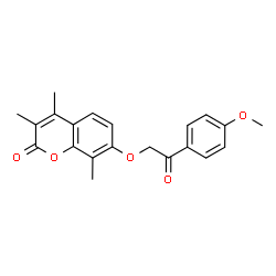 7-[2-(4-methoxyphenyl)-2-oxoethoxy]-3,4,8-trimethylchromen-2-one结构式