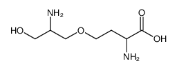 O-[(R)-2-Amino-3-hydroxypropyl]-L-homoserine Structure