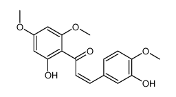 1-(2-hydroxy-4,6-dimethoxyphenyl)-3-(3-hydroxy-4-methoxyphenyl)prop-2-en-1-one结构式