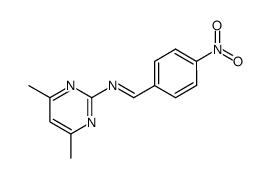 4'-nitrobenzylidene-(4,6-dimethylpyrimidin-2-yl)amine结构式