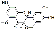 (6aR,12aR)-6a,12a-Dihydro-2,3,10-trihydroxy-8-methoxy[2]benzopyrano[4,3-b][1]benzopyran-7(5H)-one结构式