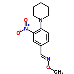 (E)-N-Methoxy-1-[3-nitro-4-(1-piperidinyl)phenyl]methanimine Structure