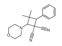 3,3-dimethyl-2-morpholino-4-phenylcyclobutane-1,1-dicarbonitrile结构式