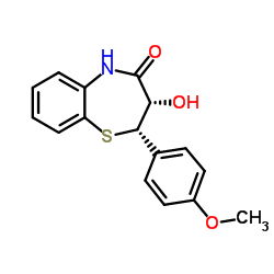 (2S-cis)-(+)-2,3-Dihydro-3-hydroxy-2-(4-methoxyphenyl)-1,5-benzothiazepin-4(5H)-one structure