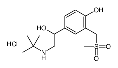 4-[2-(tert-butylamino)-1-hydroxyethyl]-2-(methylsulfonylmethyl)phenol,hydrochloride Structure