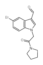 5-bromo-1-(2-oxo-2-pyrrolidin-1-ylethyl)indole-3-carbaldehyde structure