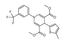 dimethyl 4-(5-methylthiophen-2-yl)-1-[3-(trifluoromethyl)phenyl]-4H-pyridine-3,5-dicarboxylate Structure