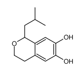 1-(2-methylpropyl)-3,4-dihydro-1H-isochromene-6,7-diol Structure