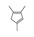 1,2,4-trimethylcyclopenta-1,3-diene Structure