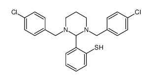 2-[1,3-bis[(4-chlorophenyl)methyl]-1,3-diazinan-2-yl]benzenethiol Structure