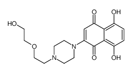 5,8-dihydroxy-2-[4-[2-(2-hydroxyethoxy)ethyl]piperazin-1-yl]naphthalene-1,4-dione Structure