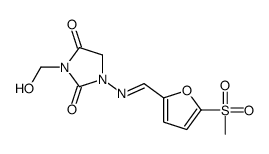 3-(hydroxymethyl)-1-[(E)-(5-methylsulfonylfuran-2-yl)methylideneamino]imidazolidine-2,4-dione结构式