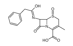 [6R-(6α,7β)]-3-methyl-8-oxo-7-(phenylacetamido)-5-thia-1-azabicyclo[4.2.0]oct-2-ene-2-carboxylic acid 5-oxide Structure