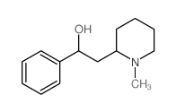 2-(1-methyl-2-piperidyl)-1-phenyl-ethanol结构式