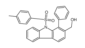[9-(4-methylphenyl)sulfonyl-1-phenylcarbazol-2-yl]methanol结构式