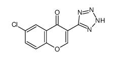 6-氯-3-(1H-四唑-5-基)-4H-色烯-4-酮结构式