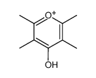 2,3,5,6-tetramethyl-4-hydroxypyrylium cation结构式