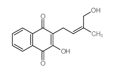 1,4-Naphthalenedione,2-hydroxy-3-[(2E)-4- hydroxy-3-methyl-2-butenyl]-结构式