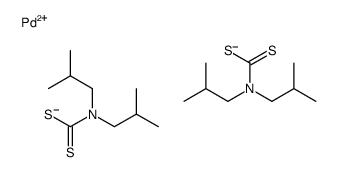 N,N-bis(2-methylpropyl)carbamodithioate,palladium(2+)结构式