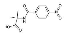 α-(4-nitro-benzoylamino)-isobutyric acid Structure