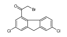 2-bromo-1-(2,7-dichloro-9H-fluoren-4-yl)ethanone Structure